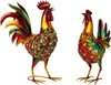 Hahn und Henne Set Metallfiguren 43cm/48cm Bauernhof Haus Produktbild-Vorschau 2
