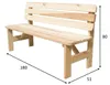 Zahradní lavice dřevěná Rojaplast VIKING 180 cm přírodní Náhled obrázku produktu 5