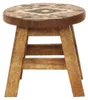 Blumenhocker Beistelltisch Rundhocker Hocker aus Holz Produktbild-Vorschau 3