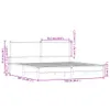 Metallbett ohne Matratze Sonoma-Eiche 160x200 cm, Produktbild-Vorschau 9