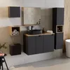 Badezimmerschrank Schwarz Matt, Hängend, 30 X 30 Cm, 1 Tür, Produktbild-Vorschau 5