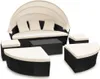 CASARIA® Sonneninsel Lounge Set ø226cm Polyrattan Faltbares Produktbild-Vorschau 1