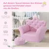 HOMCOM Kindersofa mit Ottomane Kindercouch in Kronenform Produktbild-Vorschau 7