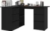 vidaXL Eckschreibtisch Schwarz 145x100x76 cm Holzwerkstoff Produktbild-Vorschau 9