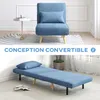 HOMCOM 3 en 1 fauteuil convertible 1 place, fauteuil lit et Voir les images du produit 3