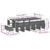 15-tlg. Garten-Essgruppe mit Kissen Beige Poly Rattan Produktbild-Vorschau 11