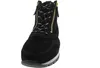 A black leather boot is shown from the front against a white background. Produktbild-Vorschau