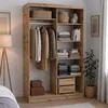 BEAUTYSOFA | Armoire DONATELLO 120 cm Artisan/Noir avec Voir les images du produit 5