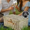 Wiklinowy kosz koszyk piknikowy 4 osób sztućce kieliszki Podgląd zdjęcia produktu 11
