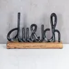 Schriftzug Du Und Ich L25cm Schwarz Mango Holz Tisch-Deko Produktbild-Vorschau 3