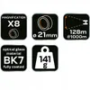 A collage of icons detailing product specifications. Podgląd zdjęcia produktu