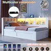 Letto a castello per bambini, modello divano letto, con Anteprima dell’immagine prodotto 6