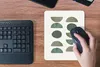 MuchoWow® Mauspad Mousepad Formen - Grün - Kreis - Halb Produktbild-Vorschau 4