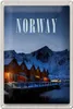 Blechschild Reise 20x30cm Norwegen Winter Schnee Urlaubsort Produktbild-Vorschau 1