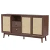 MODFU Sideboard mit 3 Rattan Türen und 2 Schubladen, Produktbild-Vorschau 8