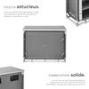 Cuisine de camping en aluminium 97 x 47,5 x 78 cm - gris Voir les images du produit 3
