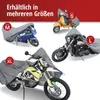 A collage of motorcycle and scooter covers in different sizes, with size labels. Náhľad obrázku produktu