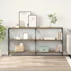 vidaXL Table console chêne artisan 156 x 28 x 80,5 cm Bois Voir les images du produit 1