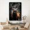MuchoWow® - Leinwandbilder - Hirsch - Schwarz - Tier - Produktbild-Vorschau 7