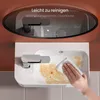 A hand is cleaning a white sink with a cloth, showing the sink's easy-to-clean surface. Anteprima dell’immagine prodotto