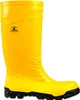 A yellow work boot with a black sole. Produktbild-Vorschau