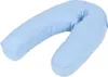 vidaXL Tehotenský vankúš v tvare J 54x(36-43) cm Modrý Náhľad obrázku produktu 3