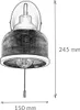 Wandlampe mit Schalter Metall Rauchglas H: 24,5 cm Schwarz Produktbild-Vorschau 7