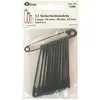 12 Stück Maxi Sicherheitsnadeln 60 mm, groß, schwarz Produktbild-Vorschau 1