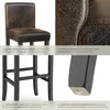 Tabouret de bar en cuir synthétique - marron antique, Lot Voir les images du produit 5