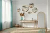 Runde Bilder für die Wand Beige Set für Wohnzimmer Produktbild-Vorschau 5