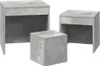 Three concrete-look side tables of different sizes arranged on a white background. Náhled obrázku produktu