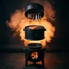 Relaxdays Smoker, 3 en 1, grillade, fumage et cuisson, Voir les images du produit 2