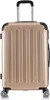 A front-on studio shot of a gold suitcase. Produktbild-Vorschau