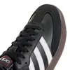 A close-up view of the toe box of a black Adidas Samba sneaker. Náhled obrázku produktu