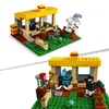 Two views of a LEGO Minecraft horse stable playset. Podgląd zdjęcia produktu