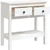 Tavolo consolle bianco 75x35x75 cm in legno di pino Anteprima dell’immagine prodotto 4