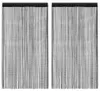 vidaXL String Curtains 2 ks 100 x 250 cm Black Náhled obrázku produktu 8