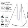 VEVOR Aerial Yoga Hängematte mit Yogarahmen 6 x 2,6 m, Weiß Produktbild-Vorschau 7