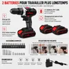 AJIEQAQ Perceuse-visseuse sans fil 21V Set, Perceuse à Voir les images du produit 6