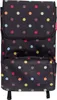 A black shopping trolley with colorful polka dots. Voir les images du produit