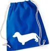 Huuraa Turnbeutel Dackel Silhouette 12 Liter Bright Royal Produktbild-Vorschau 1