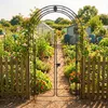 Relaxdays Rosenbogen mit Tür, Metall, Torbogen Garten, Produktbild-Vorschau 3