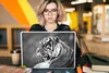 MuchoWow® Laptop Aufkleber Sticker Cover Tiger - Wild - Produktbild-Vorschau 5
