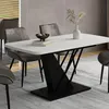 tavolo da pranzo allungabile Vicco Fenaro Bianco/nero 120 x Anteprima dell’immagine prodotto 5