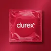 A single Durex condom package on a red background. Náhľad obrázku produktu