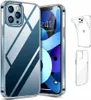 A clear phone case with a gradient blue design is shown on the left, with a phone inside. To the right, there are two smaller images of the phone case, one showing the back and the other showing the side. Produktbild-Vorschau