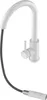 A white kitchen faucet with a pull-out spray hose against a white background. Produktbild-Vorschau