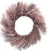 BELIANI Osterdekoration Kranz Rosa / Braun Blumenmotiv Holz Produktbild-Vorschau 1