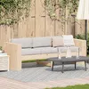 vidaXL Sofa ogrodowa w kolorze naturalnym 185,5 x 60 x 62 Podgląd zdjęcia produktu 2