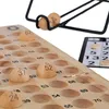 Gioco Bingo Relaxdays, tamburo, 75 palline, 18 cartelle, Anteprima dell’immagine prodotto 9